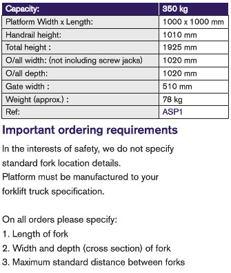Fork Lift Truck Access Platform